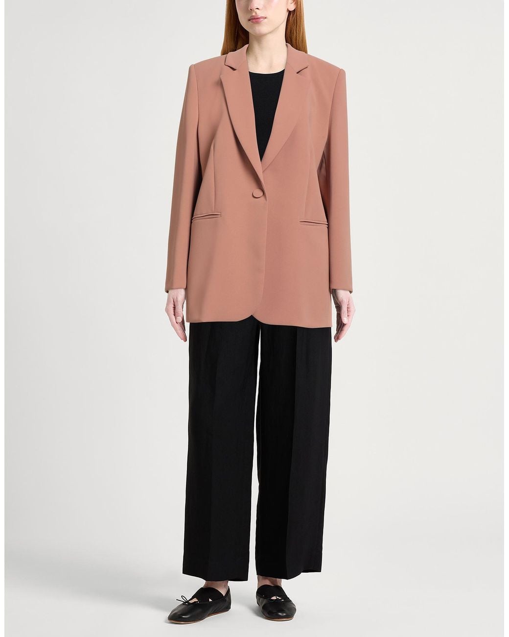 Pinko Pink Fuchsia Blazer Polyester, Elastane