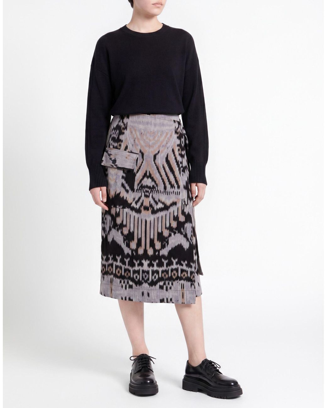 Ulla Johnson Gray Midi Skirt