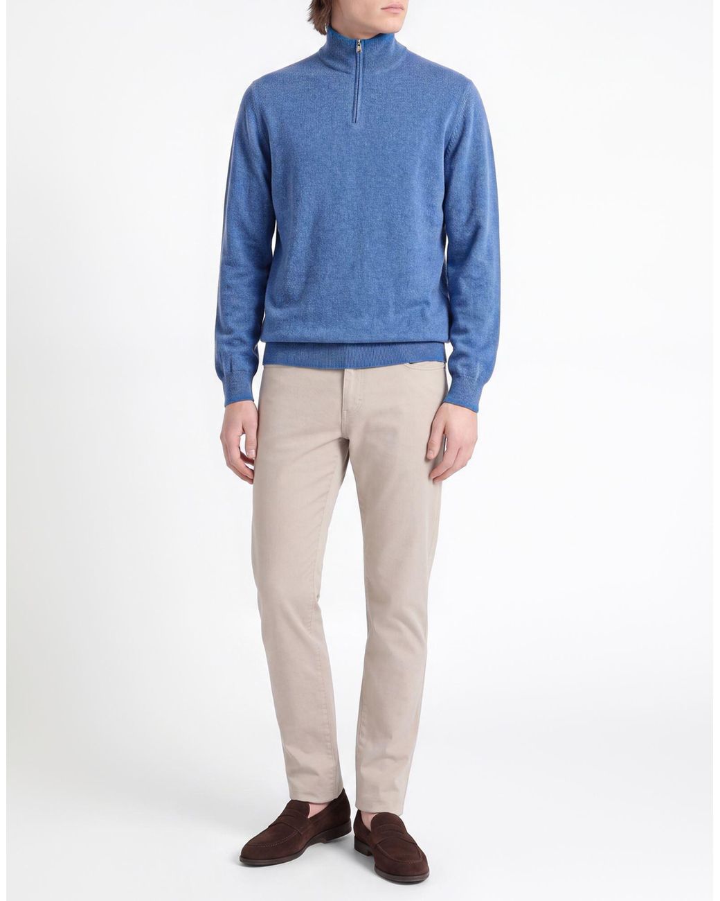 Fedeli Rollkragenpullover in Blue für Herren