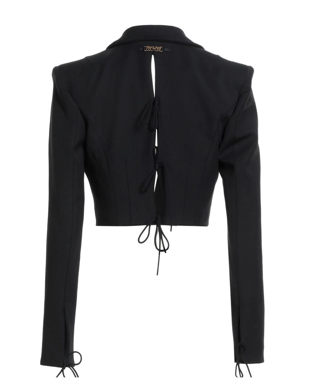 Versace Jeans Couture Black Jacket Viscose, Polyamide, Elastane