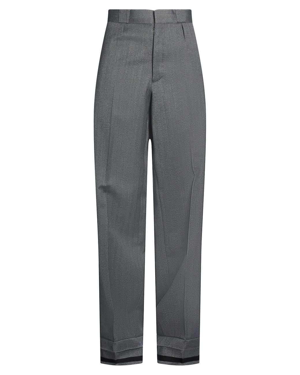 Maison Margiela Gray Pants Polyester, Wool
