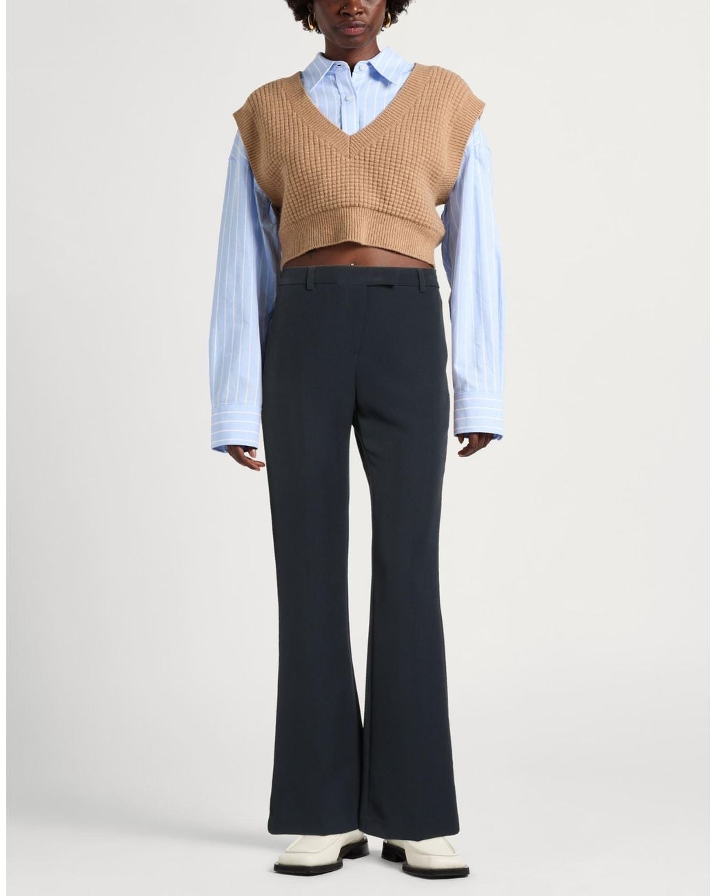 SEVENTY VENEZIA Blue Midnight Pants Polyester, Elastane