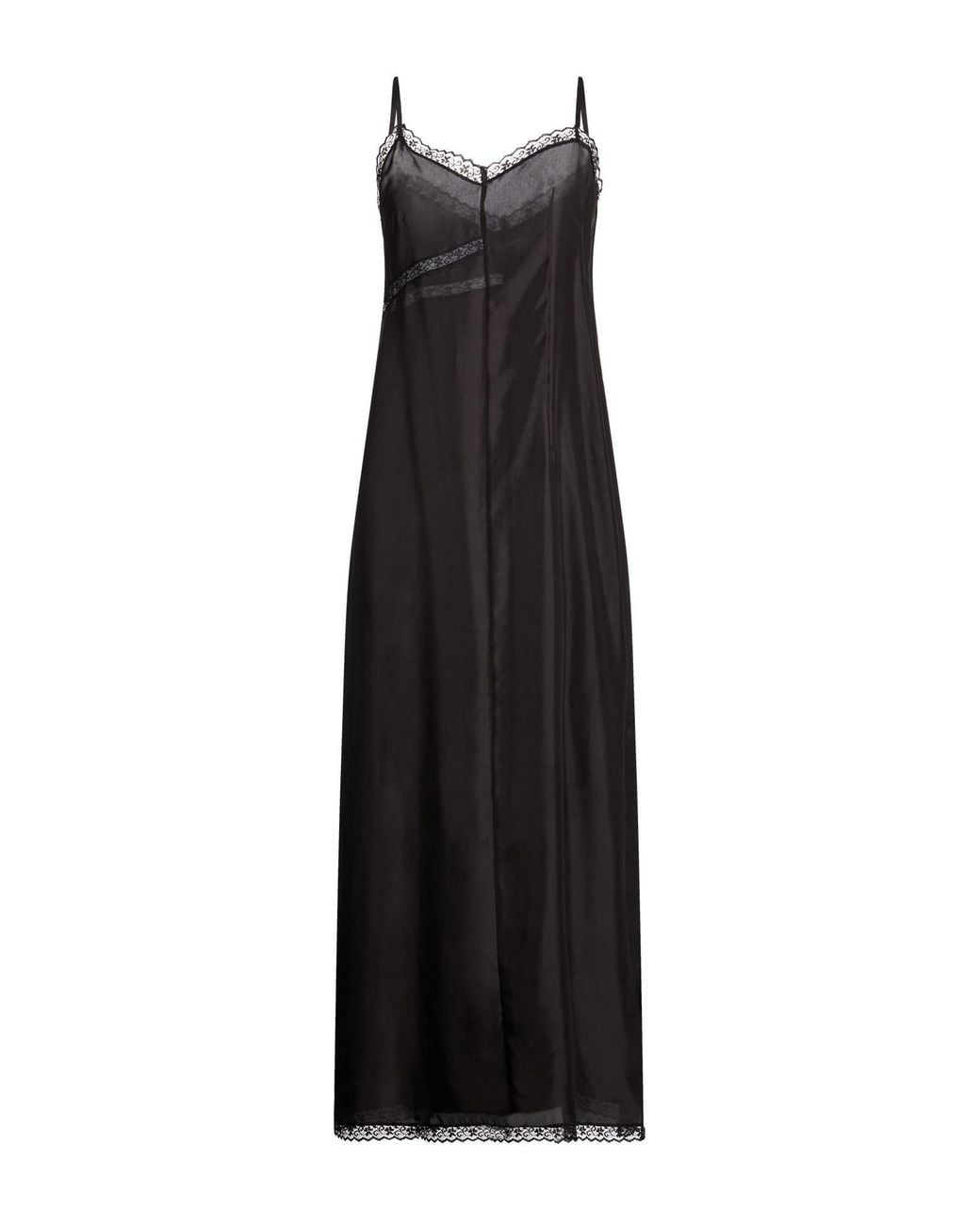 MM6 by Maison Margiela Black Maxi Dress Silk