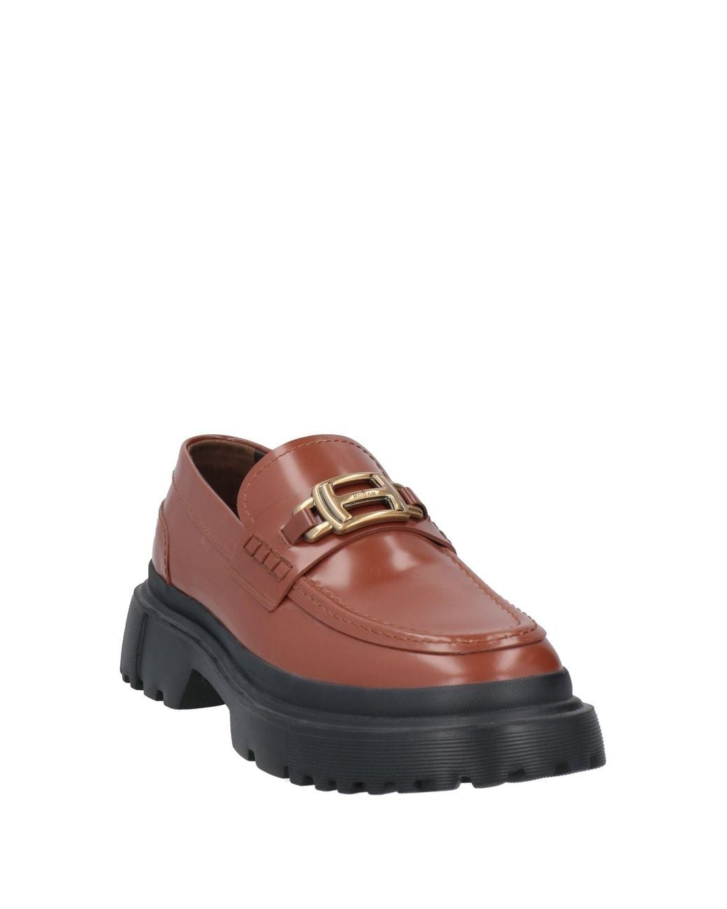 Hogan Brown Tan Loafers Leather for men