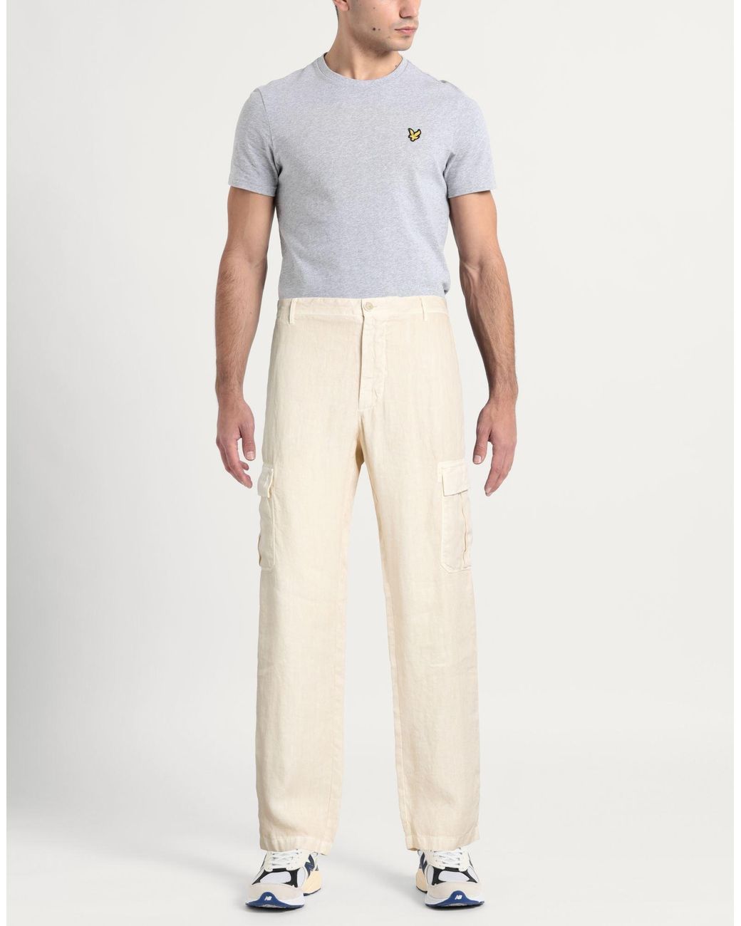 120% Lino Natural Pants for men