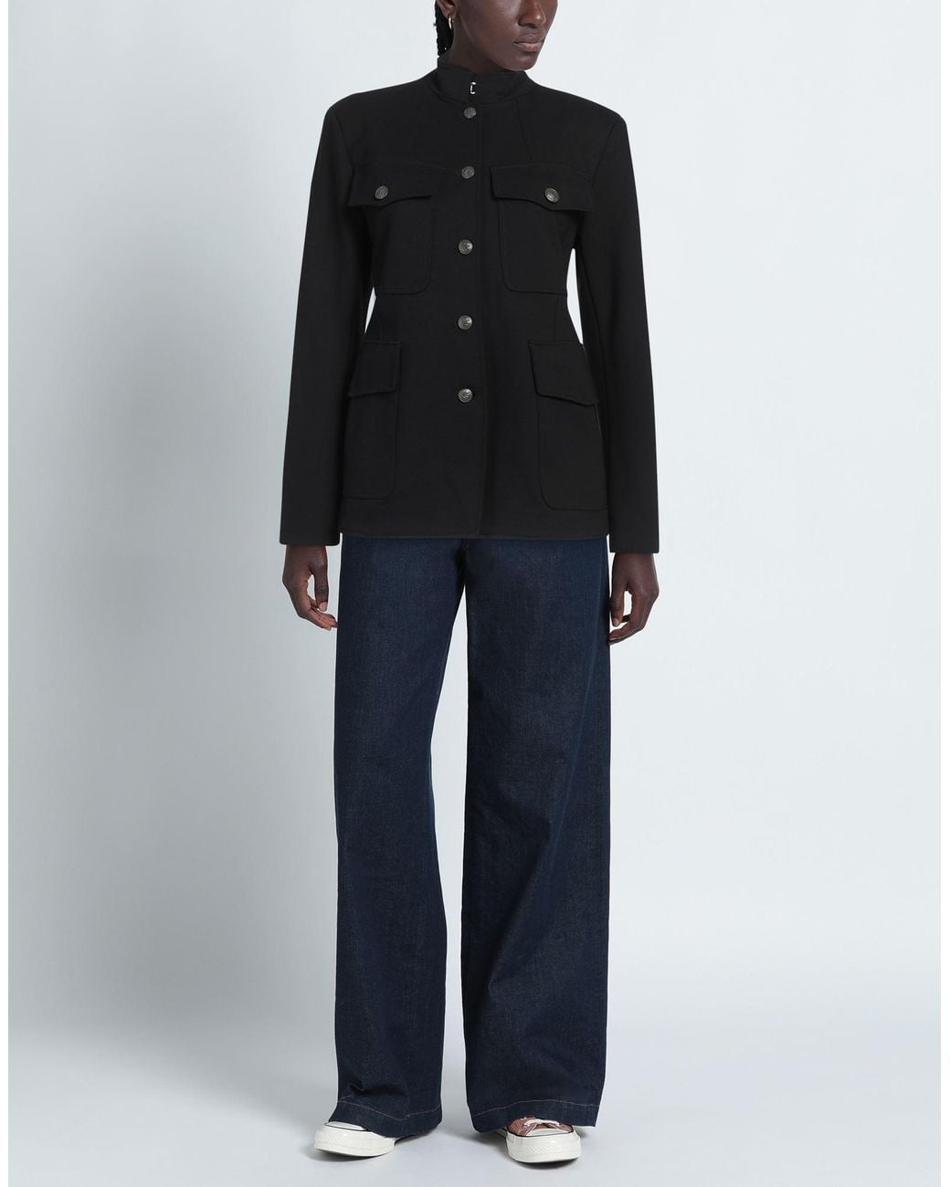 Rag & Bone Black Jacket Viscose, Nylon, Elastane