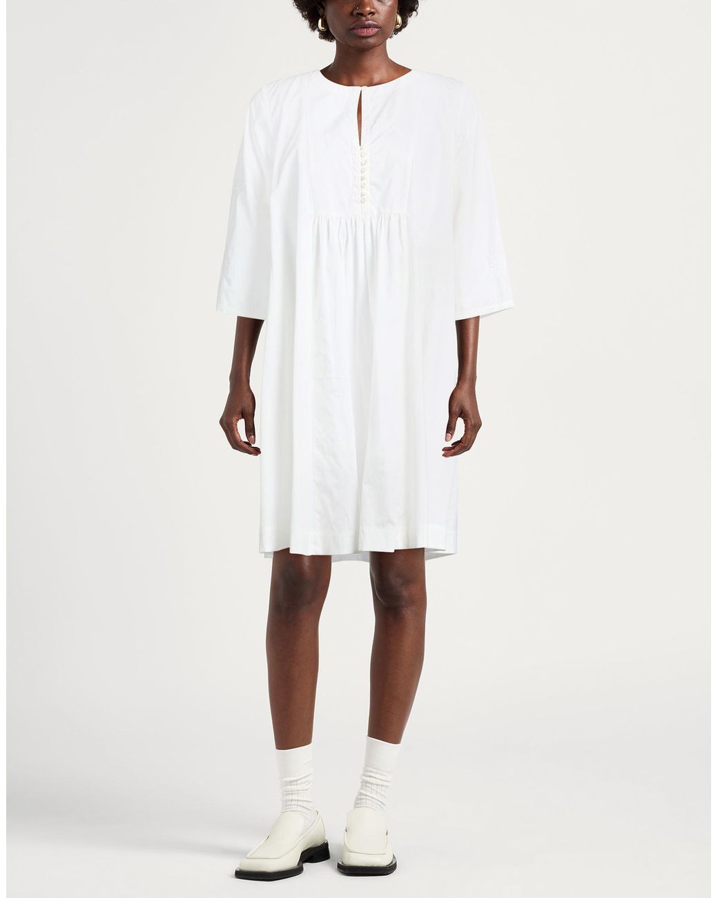 High White Midi Dresses