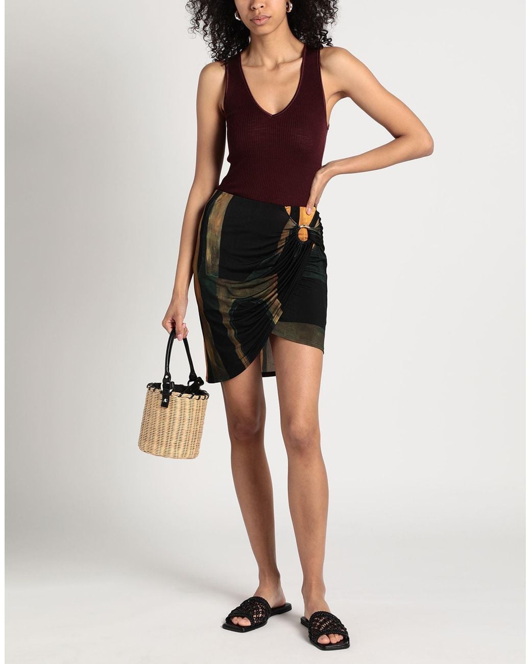 Louisa Ballou Black Mini Skirt