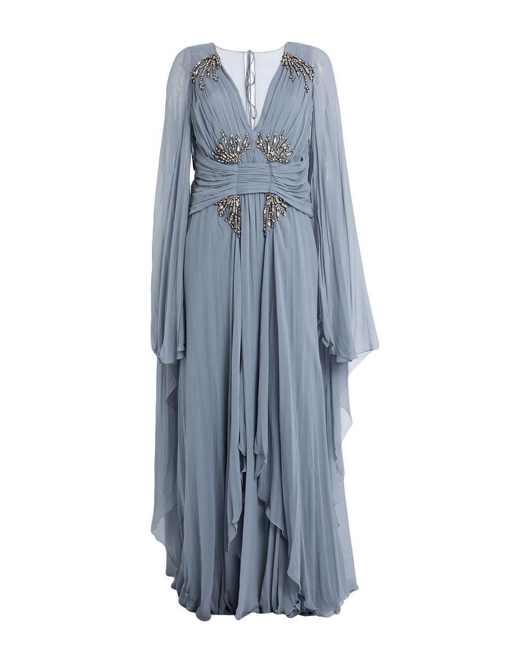 Alberta Ferretti Blue Maxi Dress Silk