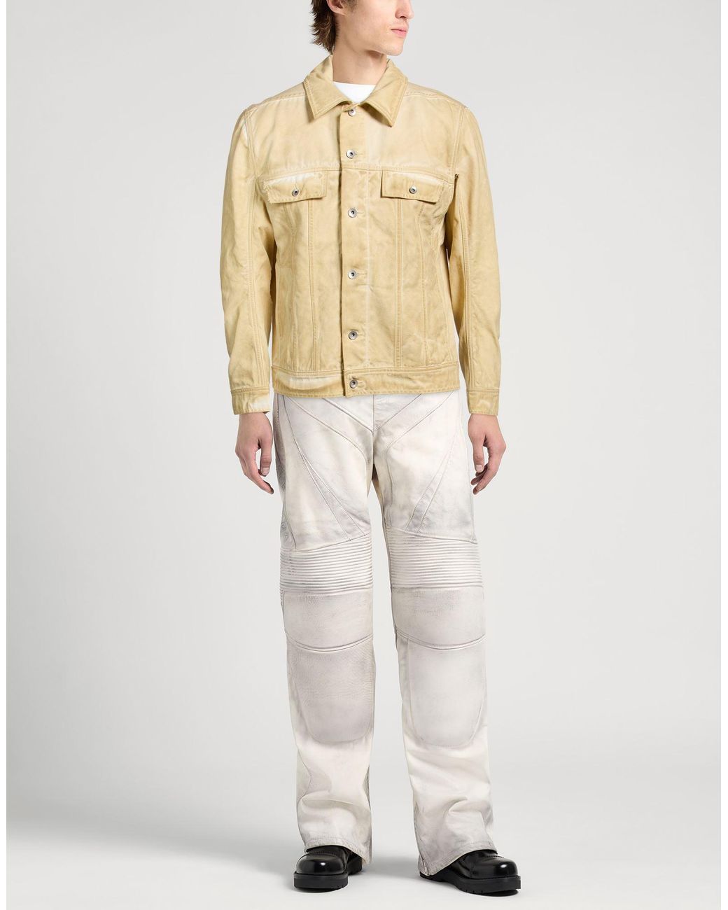 Rick Owens White Jacket Cotton for men
