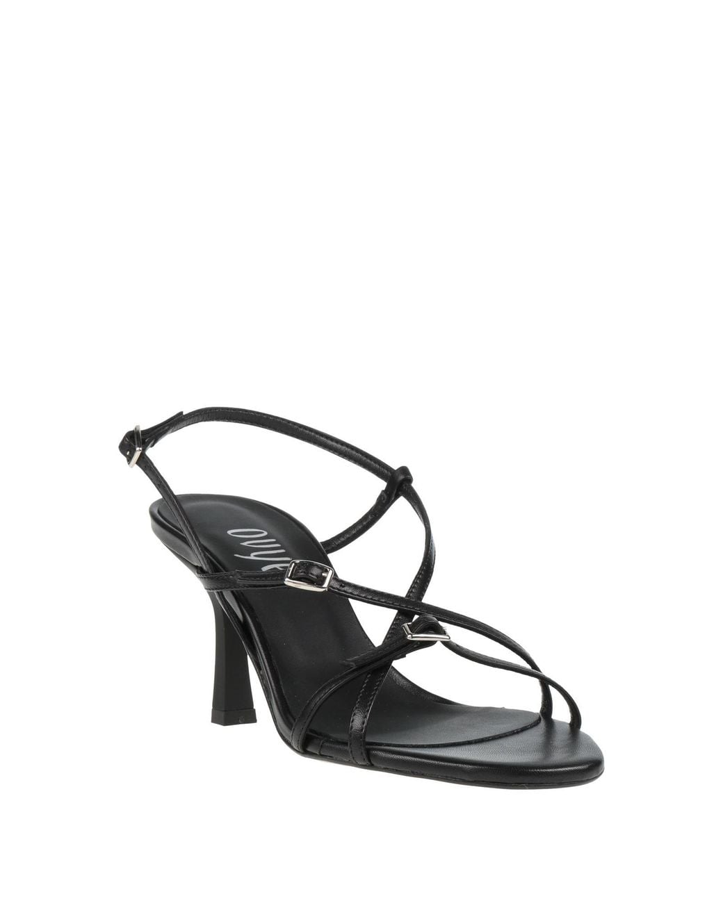 Ovyè Black Sandals Leather