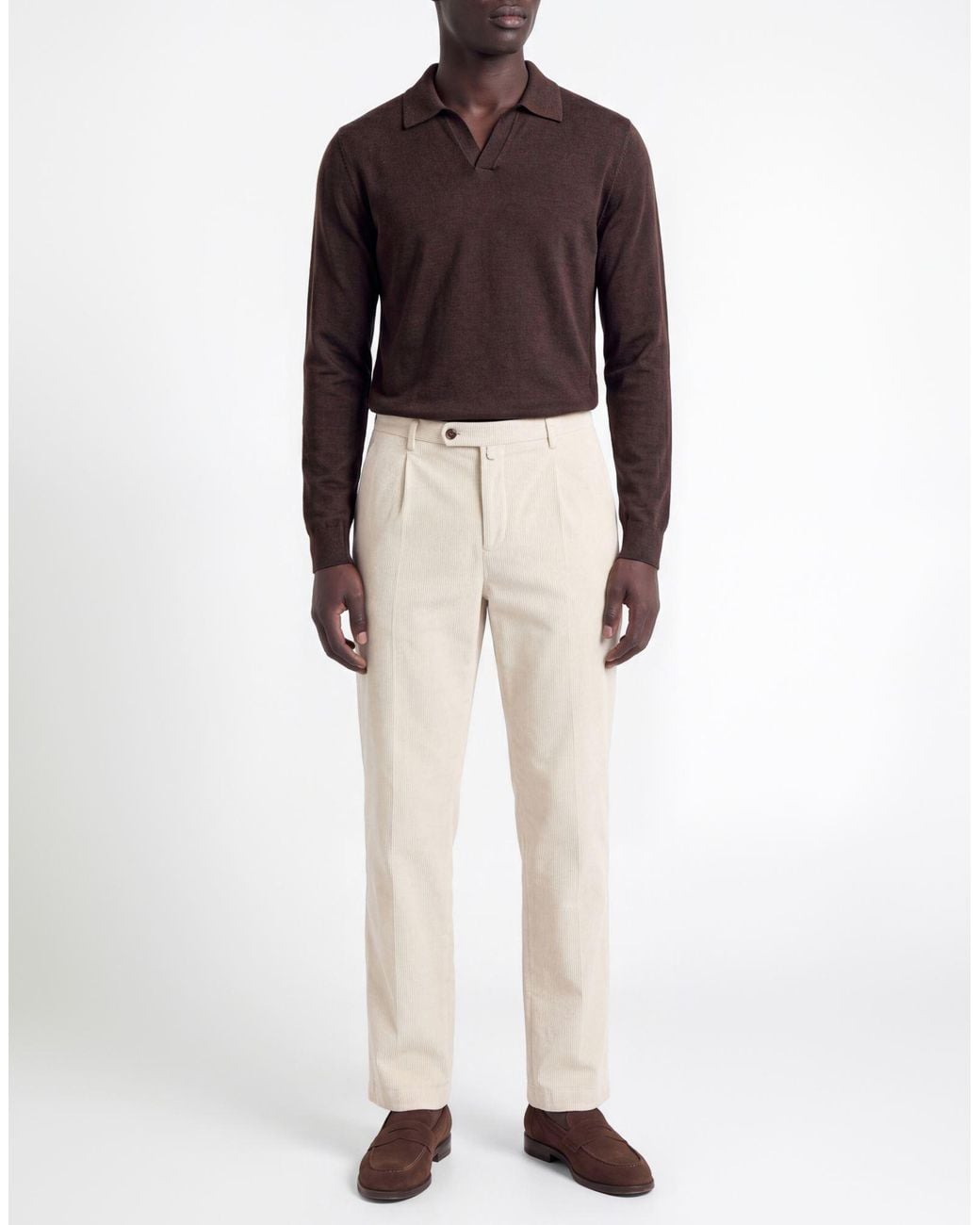 Corneliani Natural Pants Cotton, Lyocell, Elastane for men