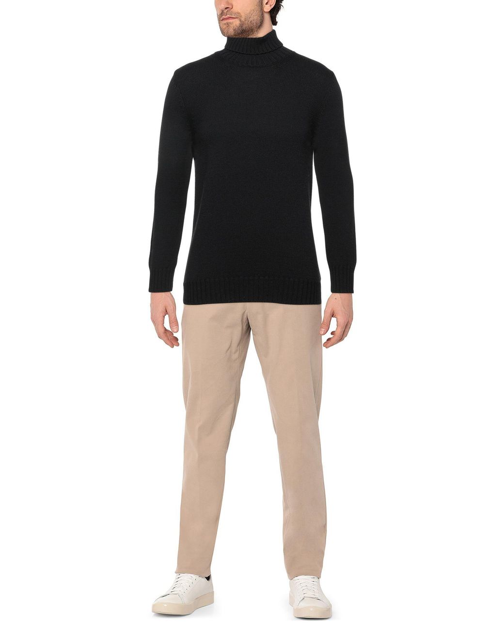 Alpha Studio Rollkragenpullover in Black für Herren