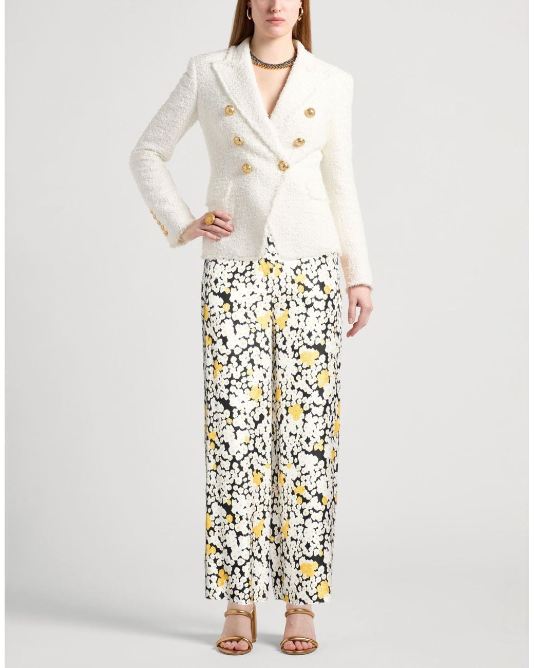 Lanvin White Pants Silk