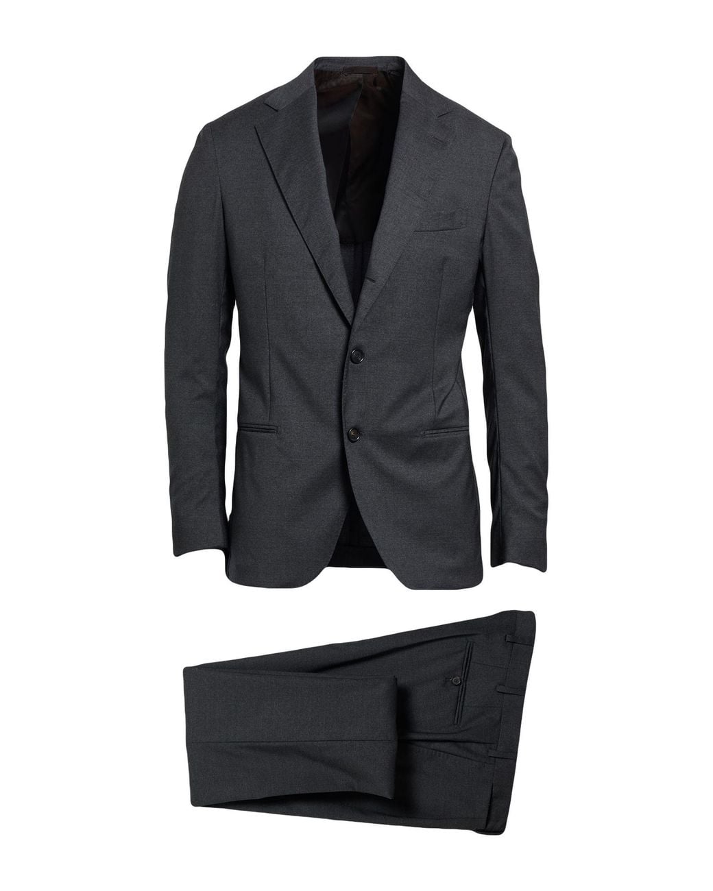De Petrillo Blue Charcoal Suit Virgin Wool, Elastane for men