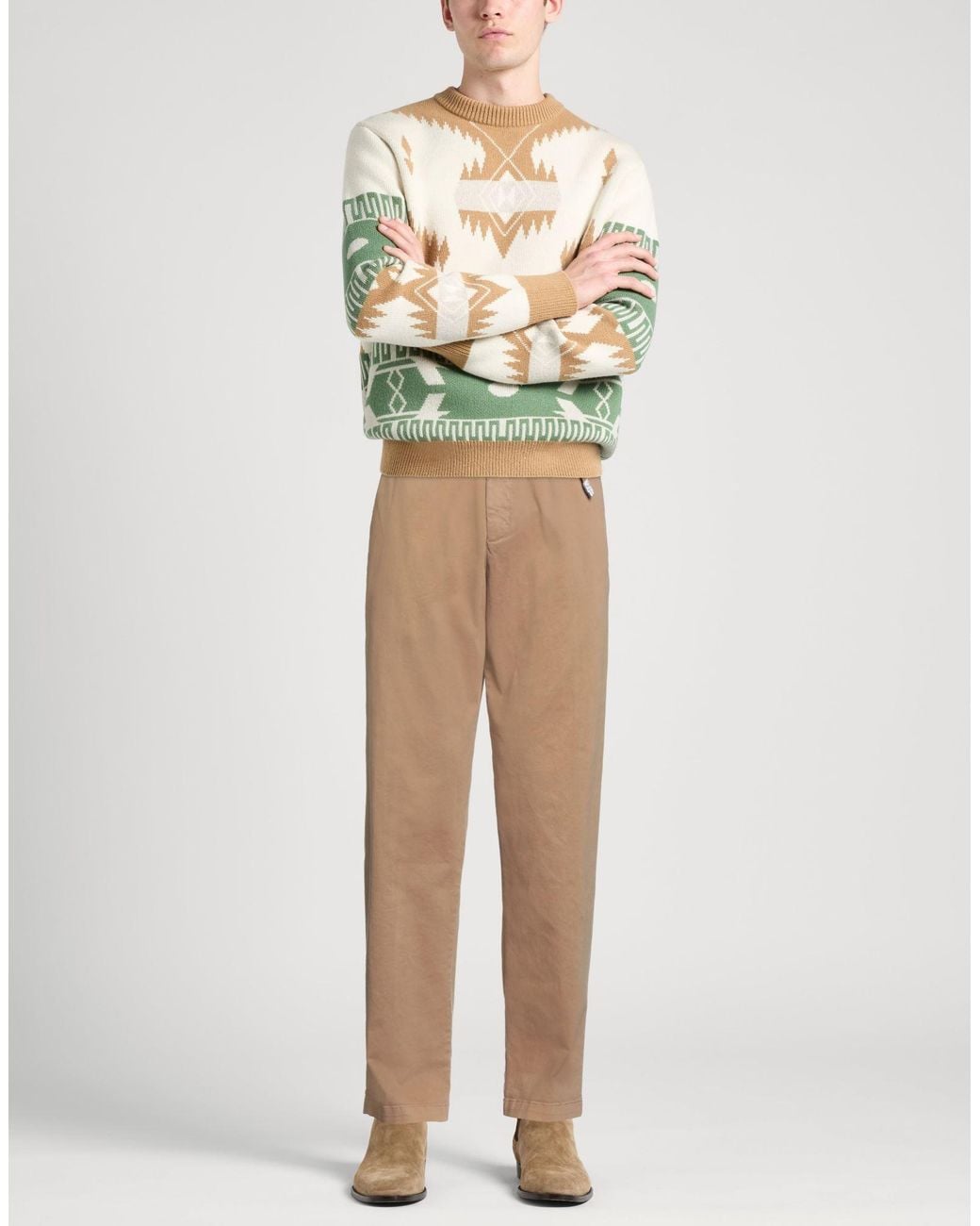 White Sand Natural Pants for men