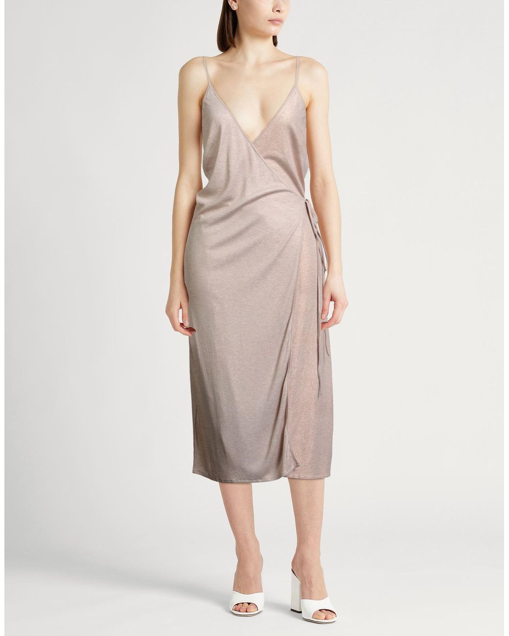 Majestic Filatures Natural Blush Midi Dress Viscose, Elastane