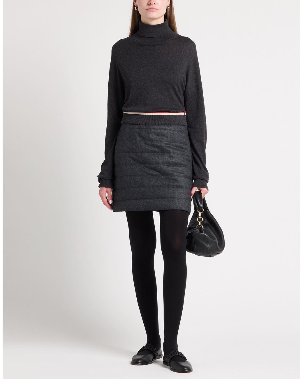 Brunello Cucinelli Gray Mini Skirts