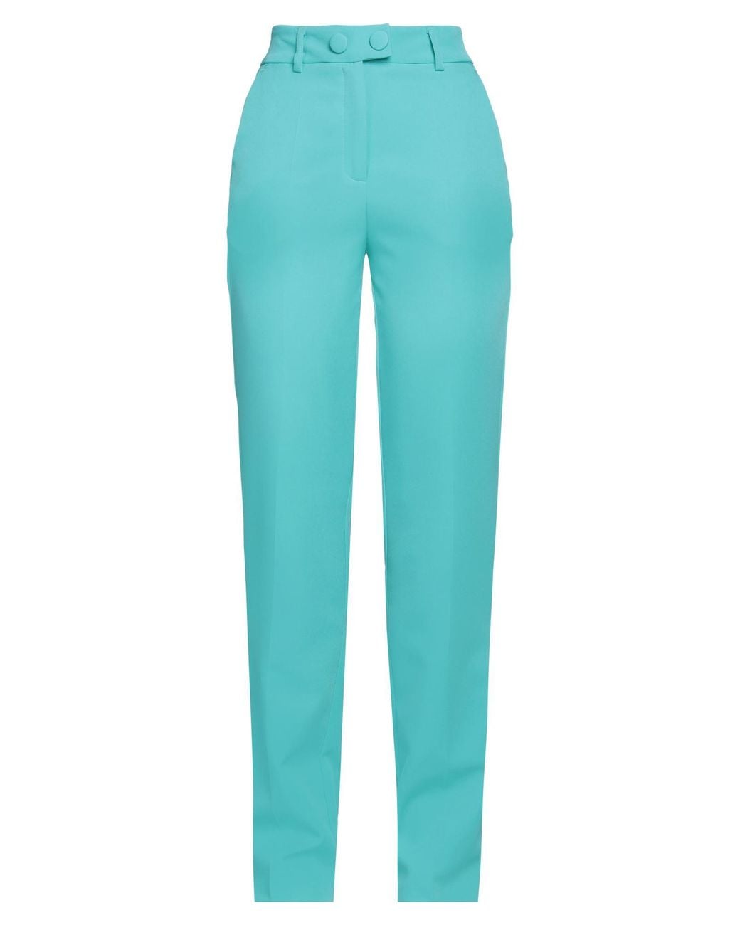 Cristinaeffe Blue Pants Polyester, Elastane