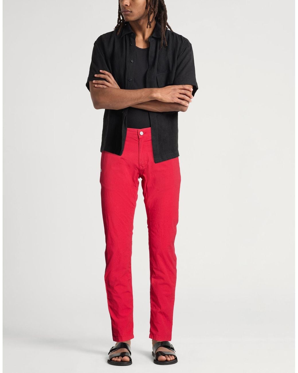 Daniele Alessandrini Red Pants for men