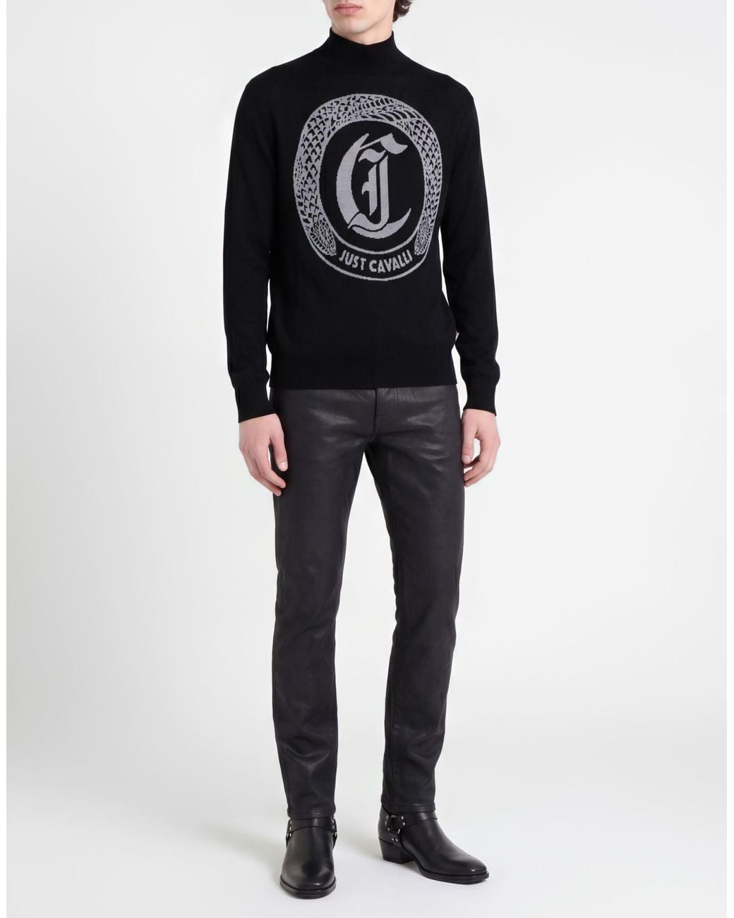 Just Cavalli Black Turtlenecks for men