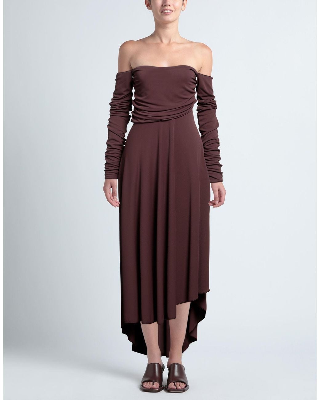 Erika Cavallini Semi Couture Purple Midi Dress