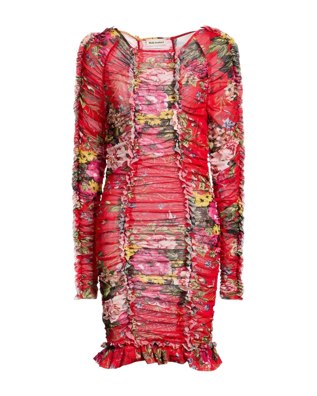 Molly Goddard Red Mini Dress Polyester
