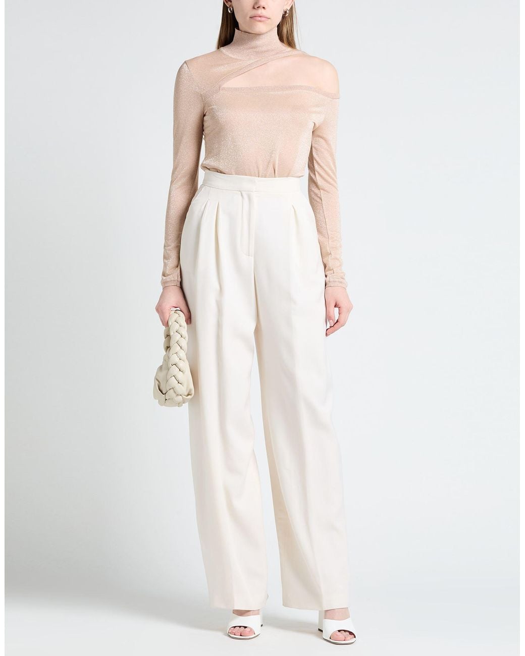 Patrizia Pepe Natural Turtleneck Viscose, Polyester, Polyamide, Elastane