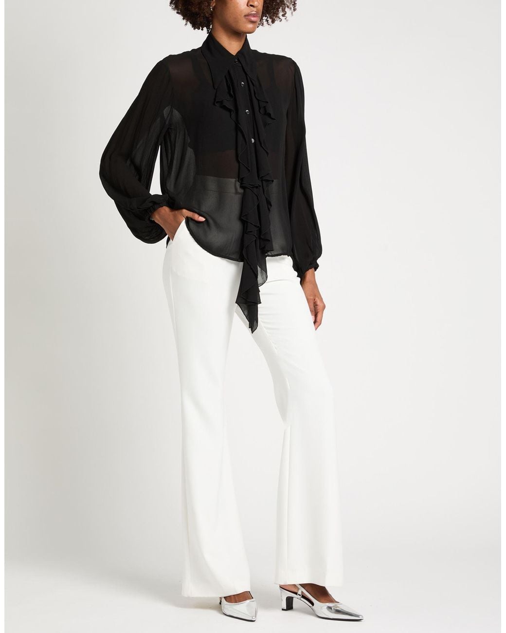 Manila Grace Black Shirt Viscose