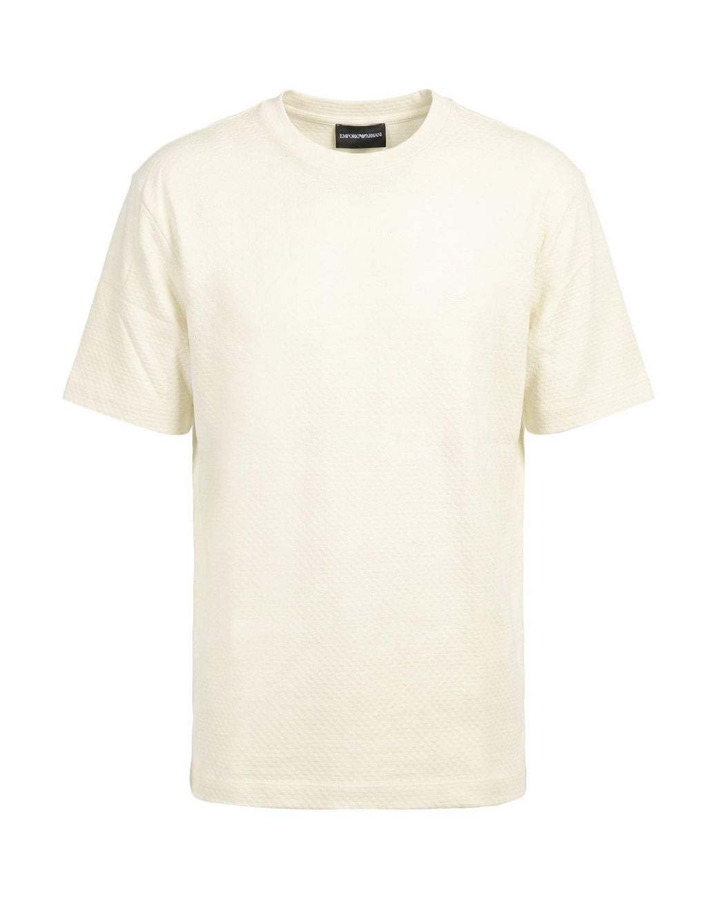 Emporio Armani Natural Ivory T-Shirt Cotton for men