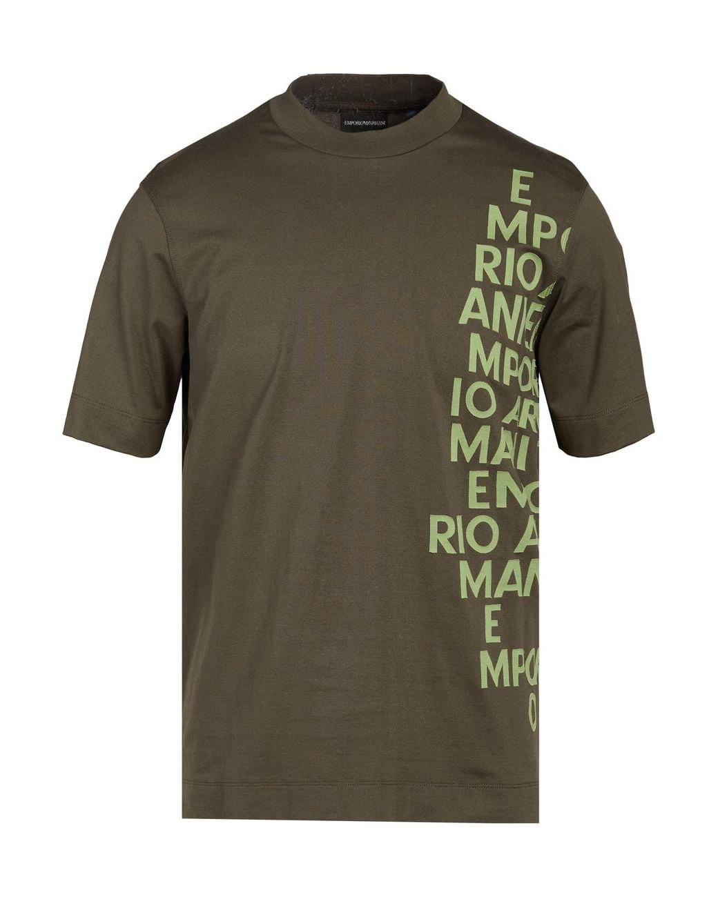Emporio Armani Green Dark T-Shirt Cotton for men