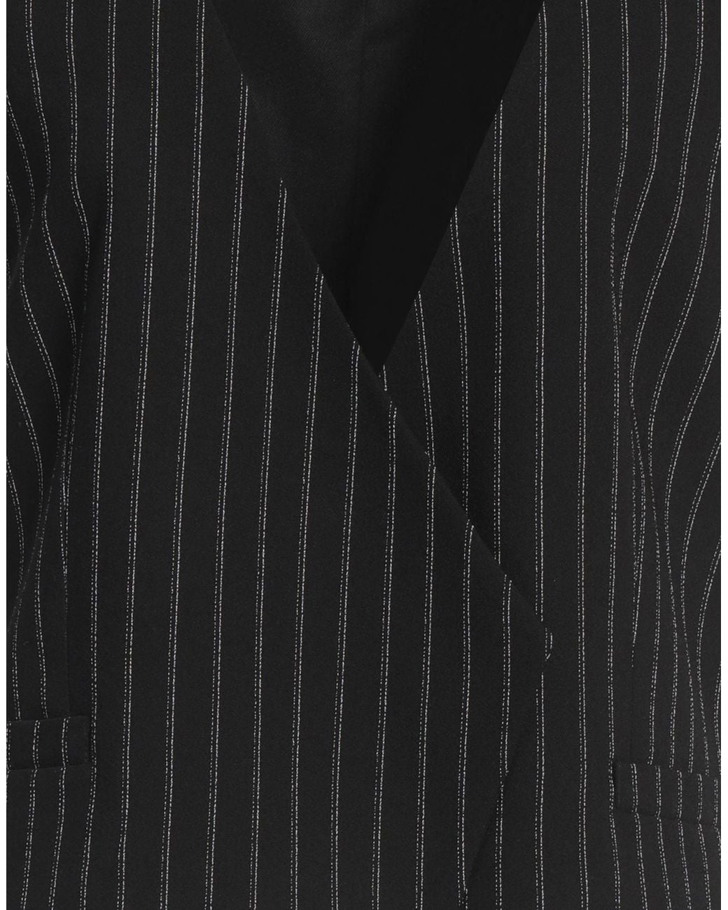 AMI Black Tailored Vest Virgin Wool