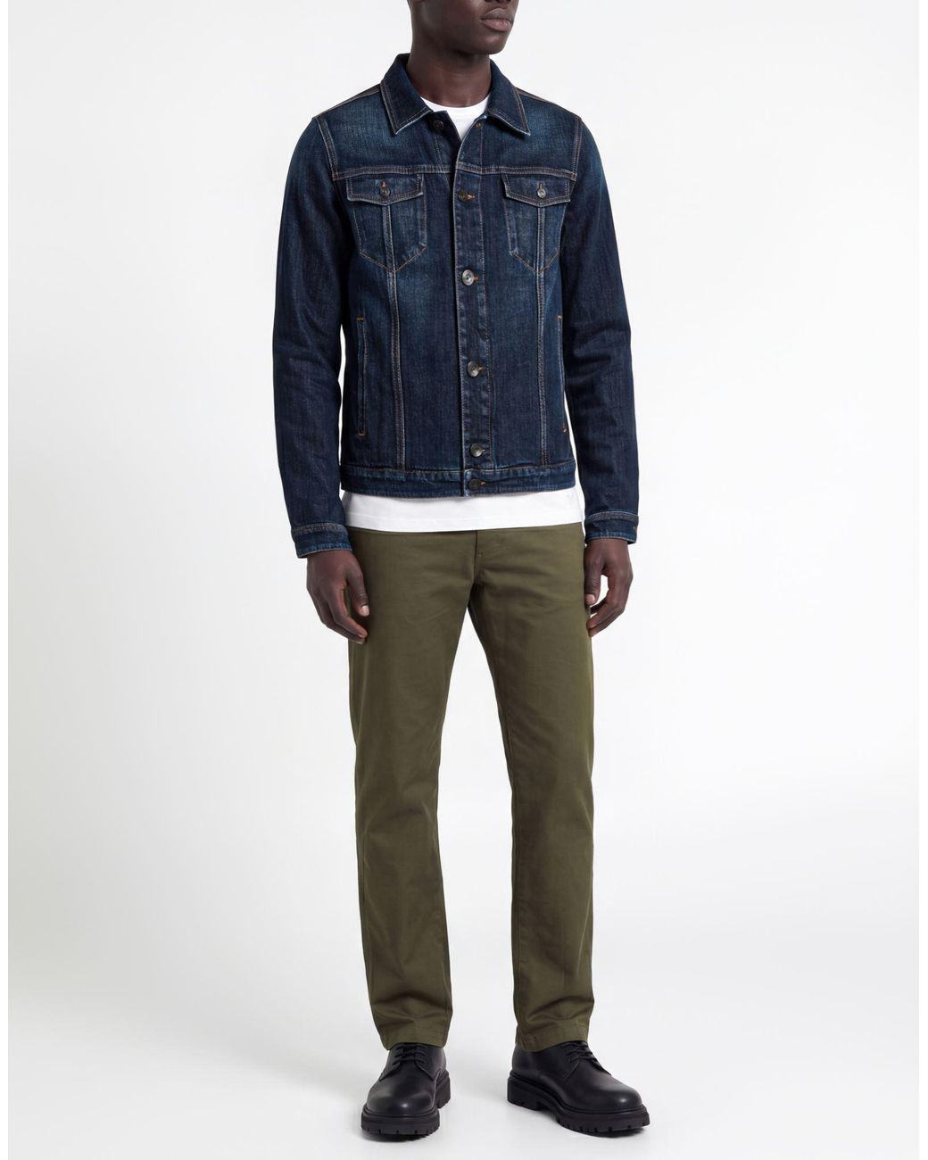 Tramarossa Blue Denim Outerwear Cotton, Elastane for men