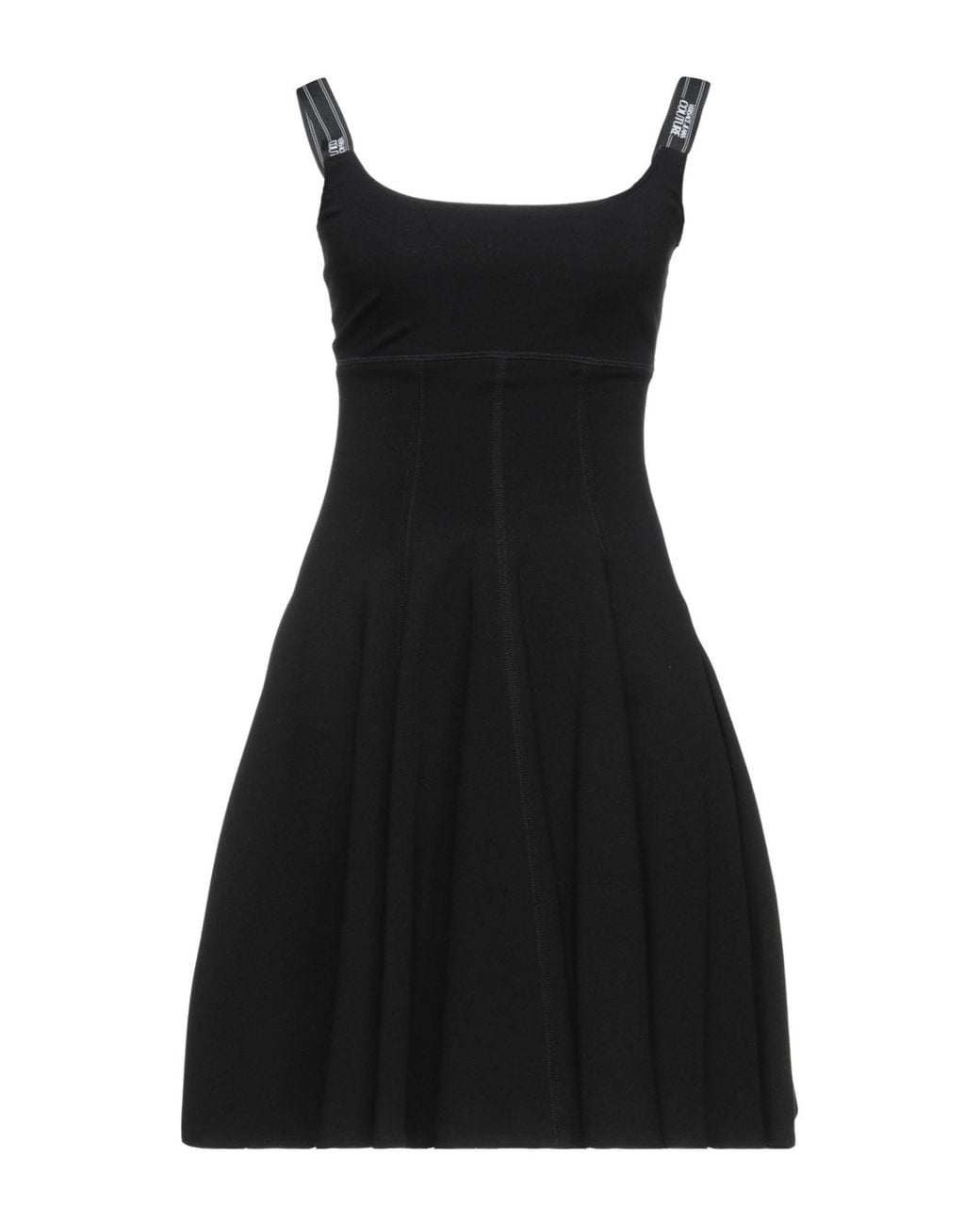 Versace Jeans Couture Black Mini Dress Viscose, Polyamide, Elastane