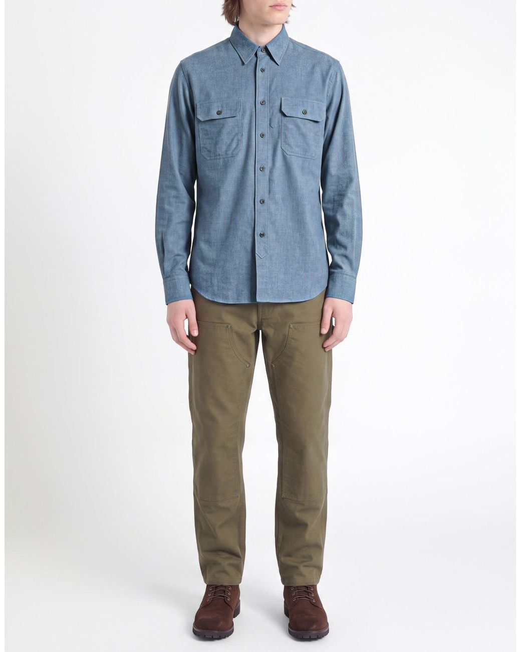 Sease Blue Shirt Cotton for men