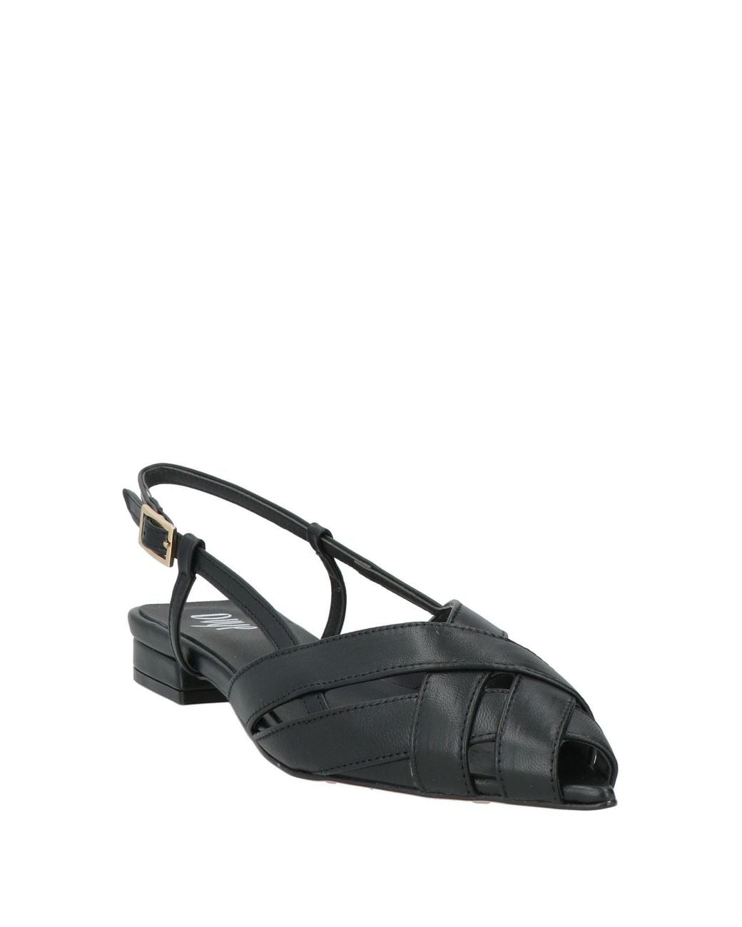 Ovyè Black Sandals Leather