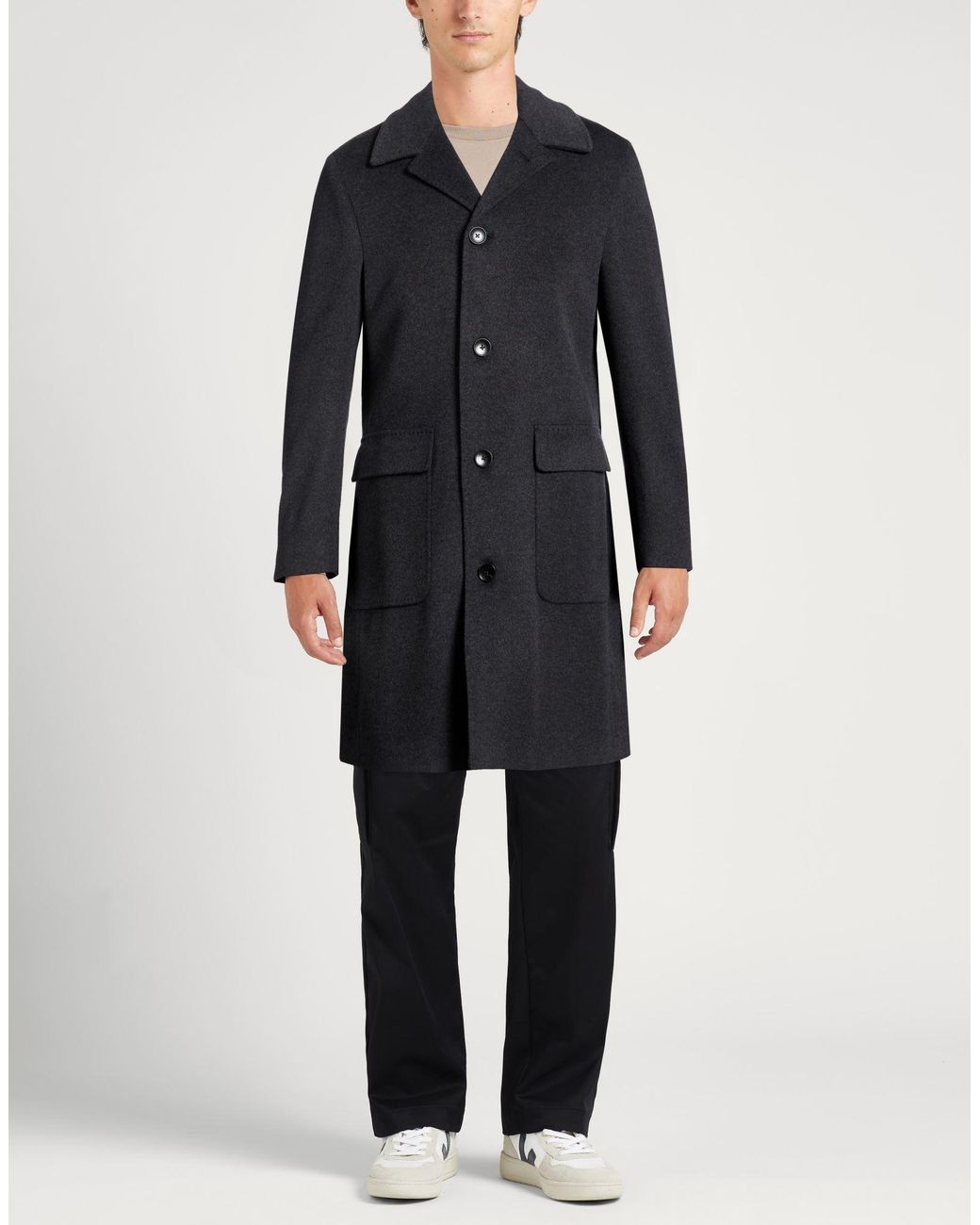 Paoloni Black Coat for men