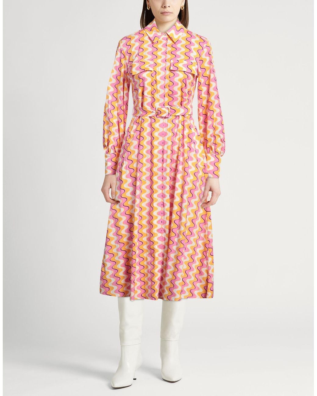 Robe midi Marella en coloris Pink