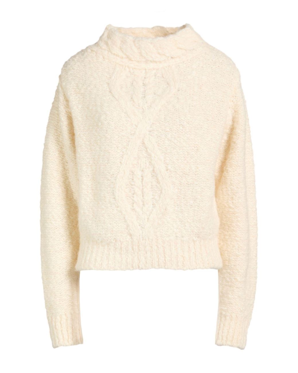 Isabel Marant White Turtleneck Alpaca Wool, Polyamide