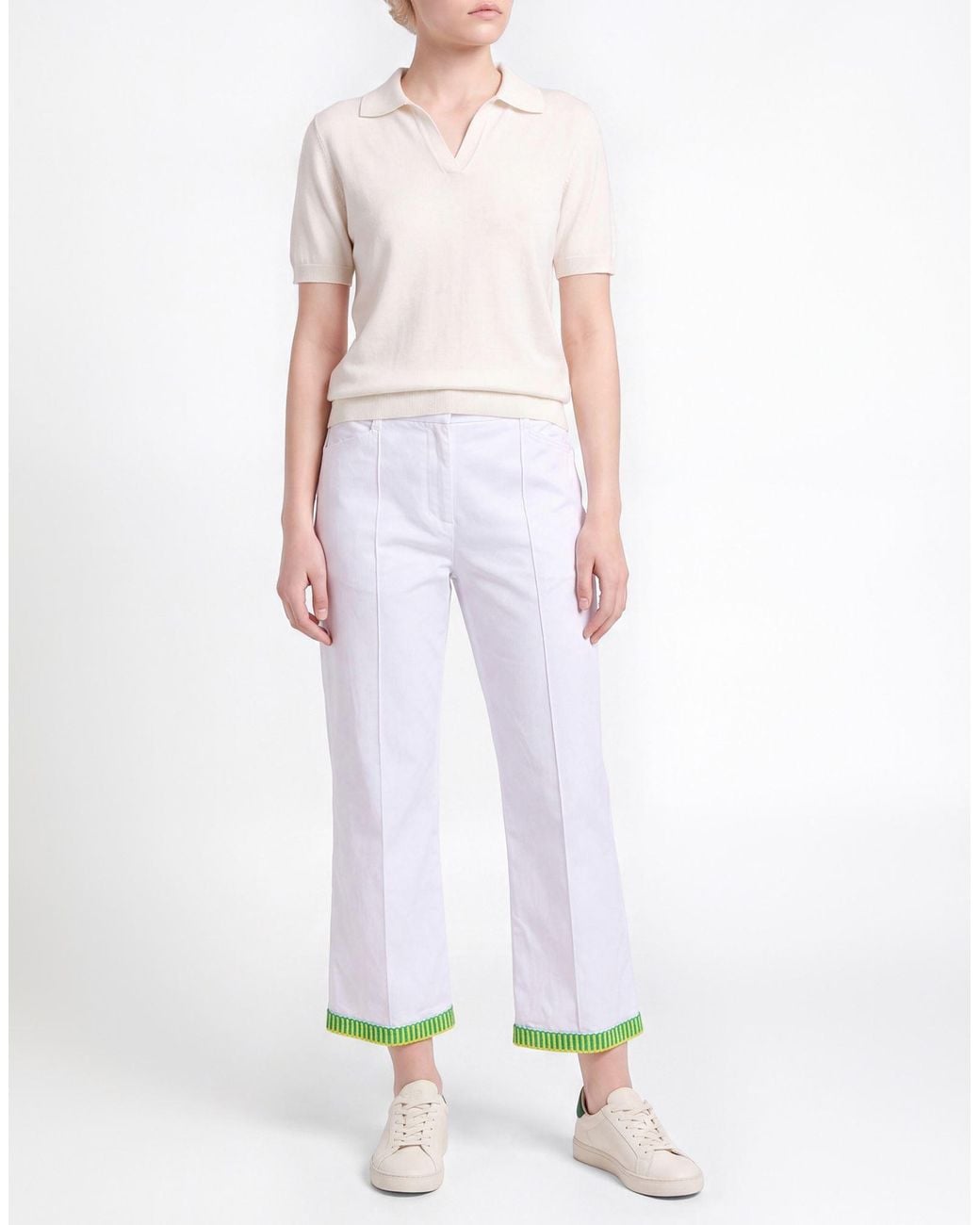 Joseph Ribkoff White Pants Viscose, Nylon, Elastane