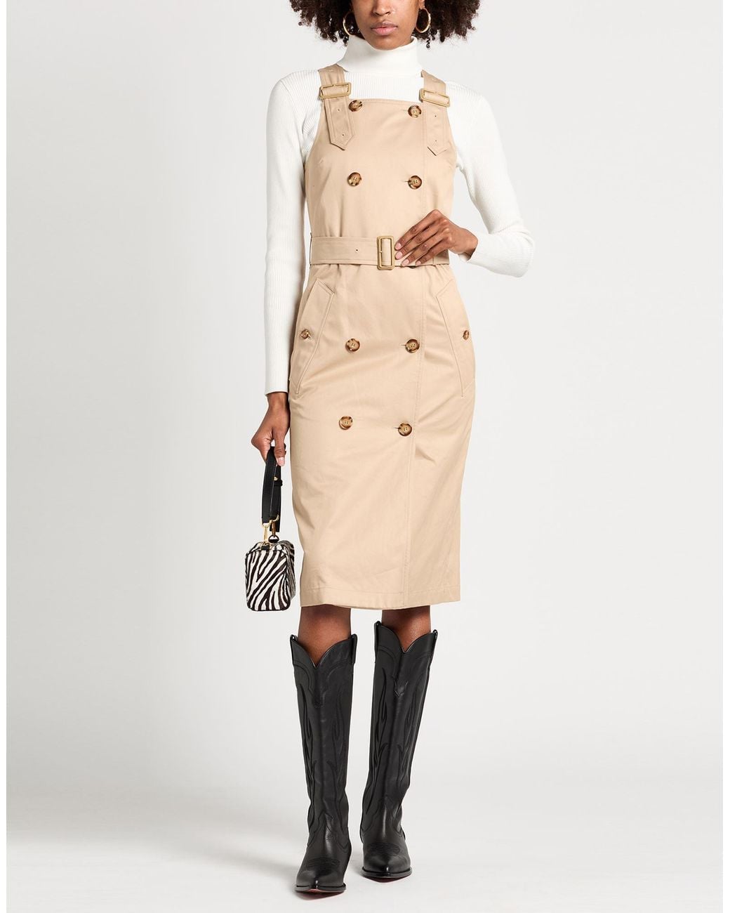 Vestito Midi di Burberry in Natural
