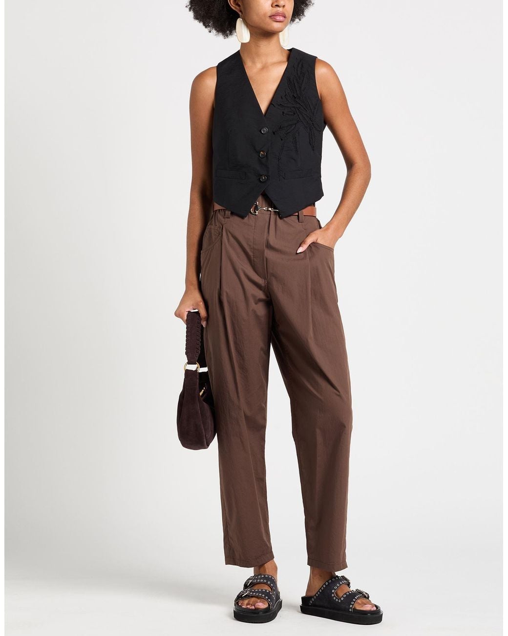 Brunello Cucinelli Black Tailored Vest Cotton, Polyamide