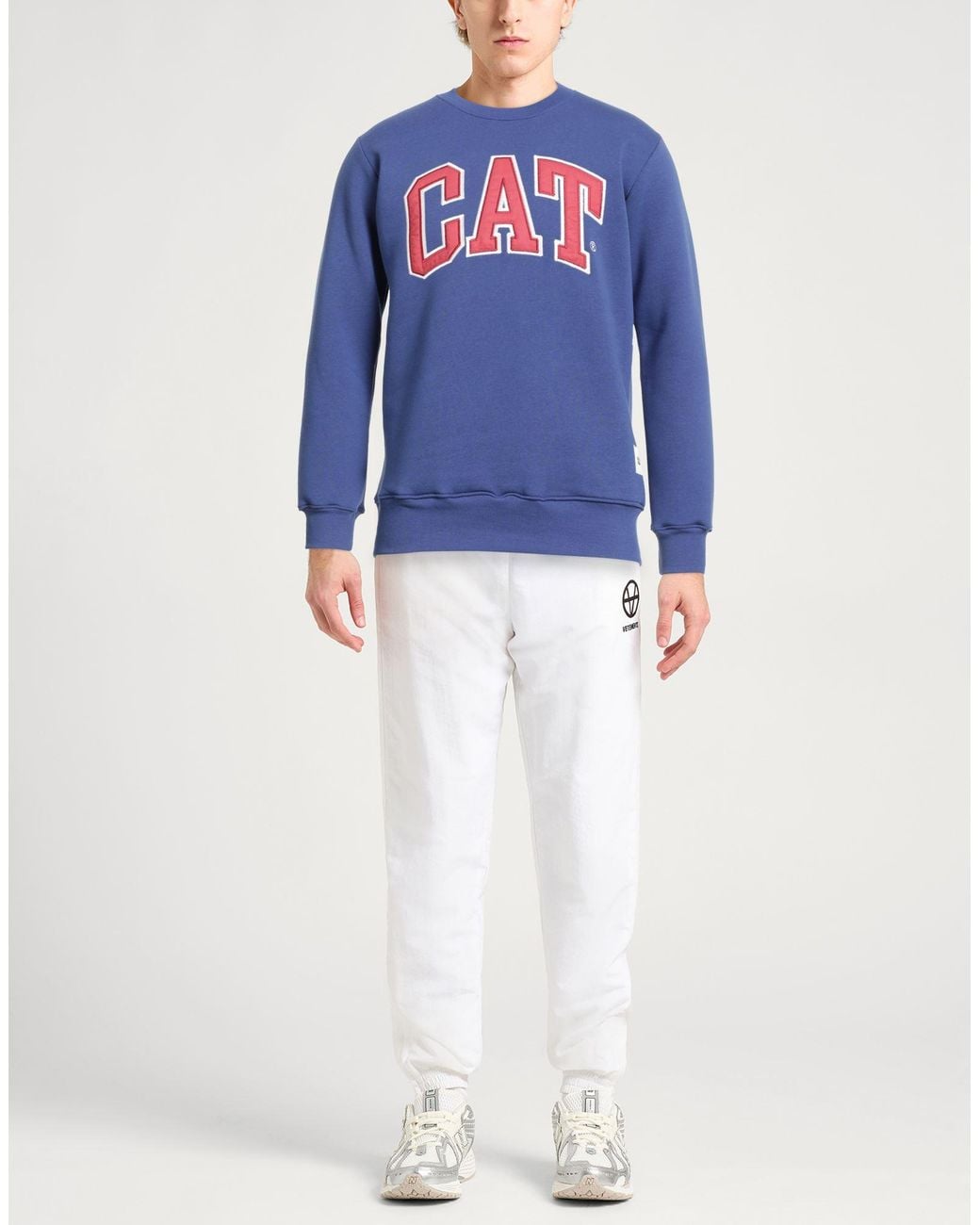 Caterpillar Blue Sweatshirt Cotton, Elastane for men