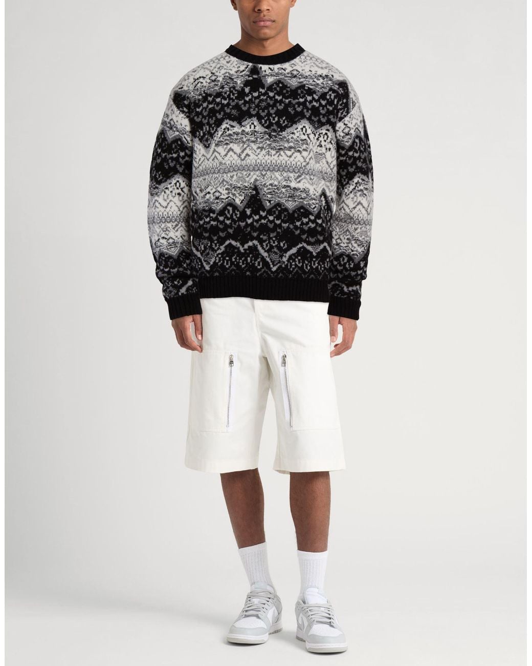 Laneus Gray Sweater Wool, Cashmere for men