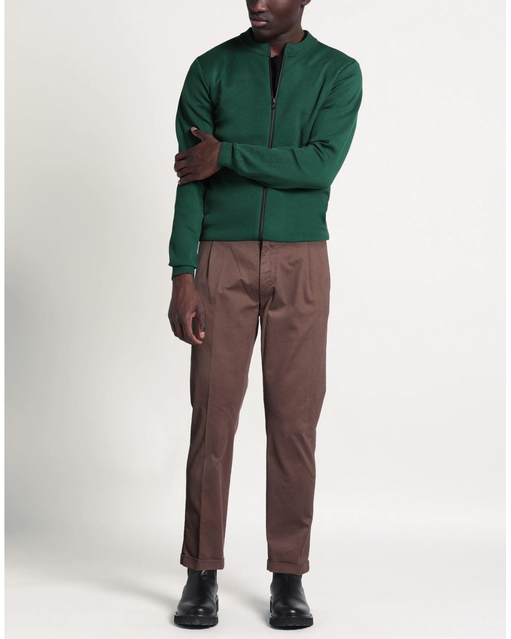 BARMAS Brown Pants Cotton, Elastane for men