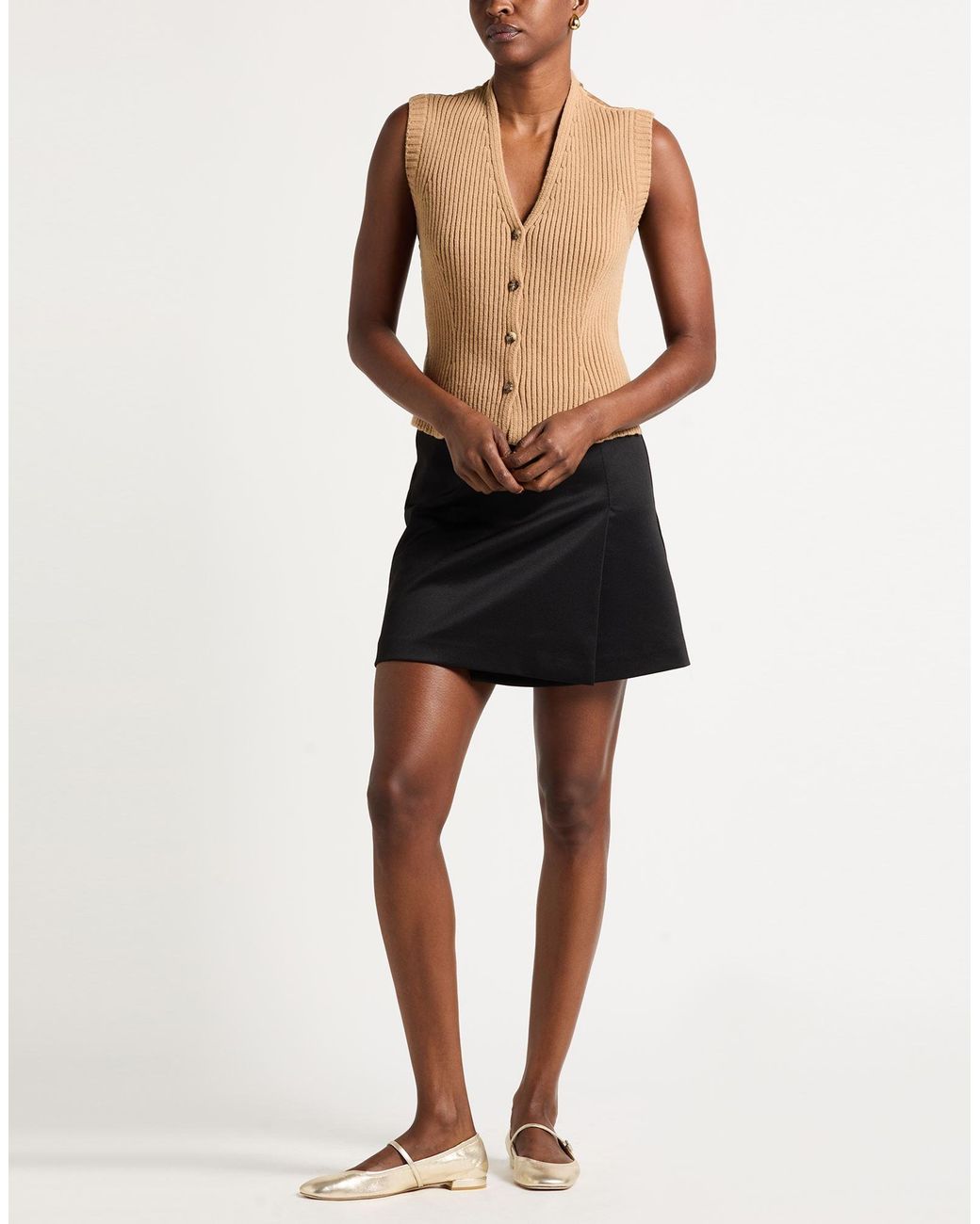 Max Mara Natural Tailored Vest Wool, Cashmere, Polyamide, Elastane