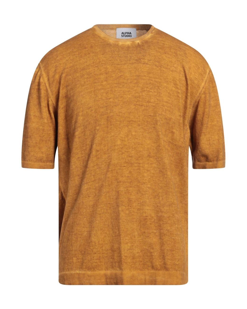 Alpha Studio Brown Marigold Sweater Cotton for men