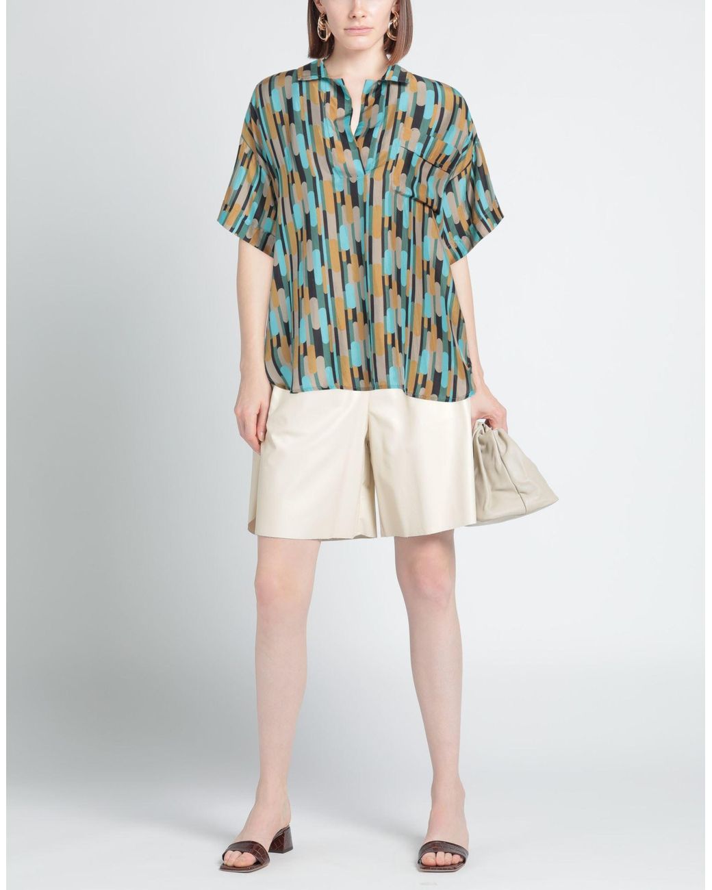 Attic And Barn Blue Top Silk