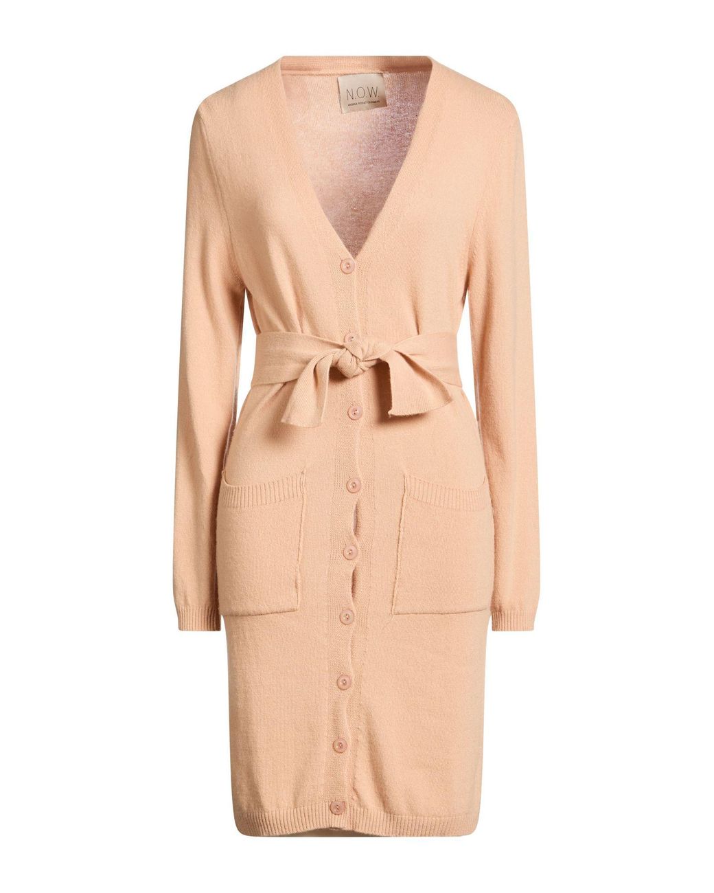 N.O.W. ANDREA ROSATI CASHMERE Natural Sand Cardigan Cashmere, Viscose, Wool, Polyamide