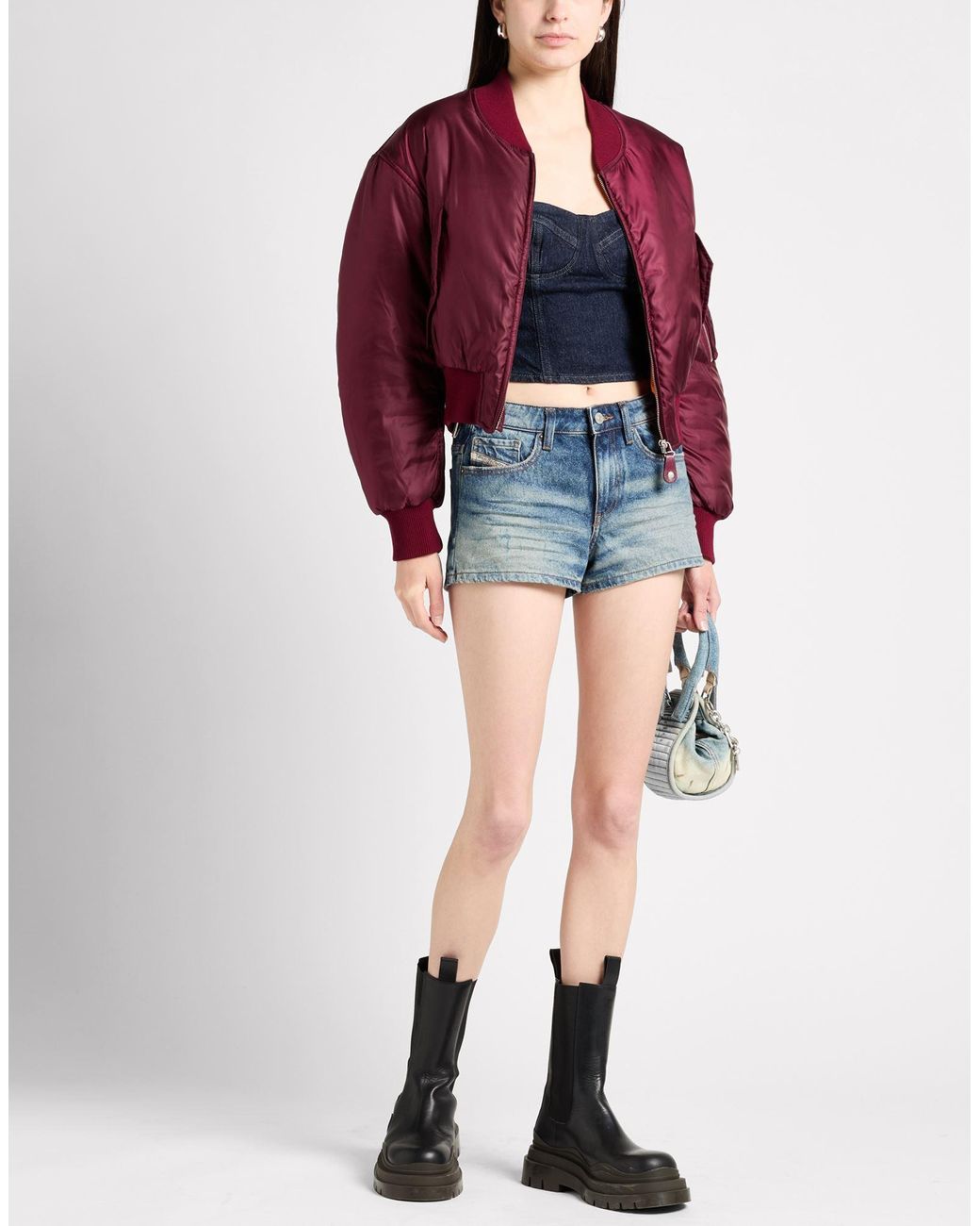 DIESEL Blue Denim Shorts Cotton